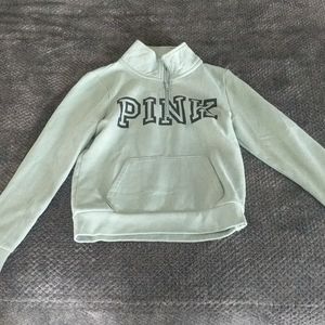PINK QUARTER ZIP PULLOVER